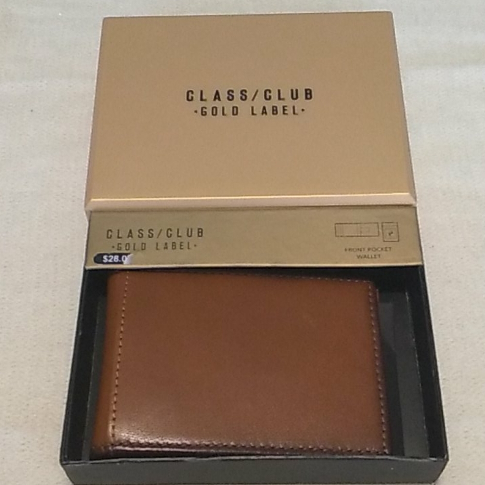 NWT Wallet Gold/Club Gold Label Genuine Leather